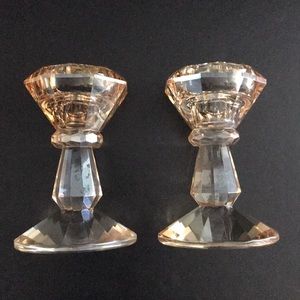 Crystal 4” Candlestick Pair